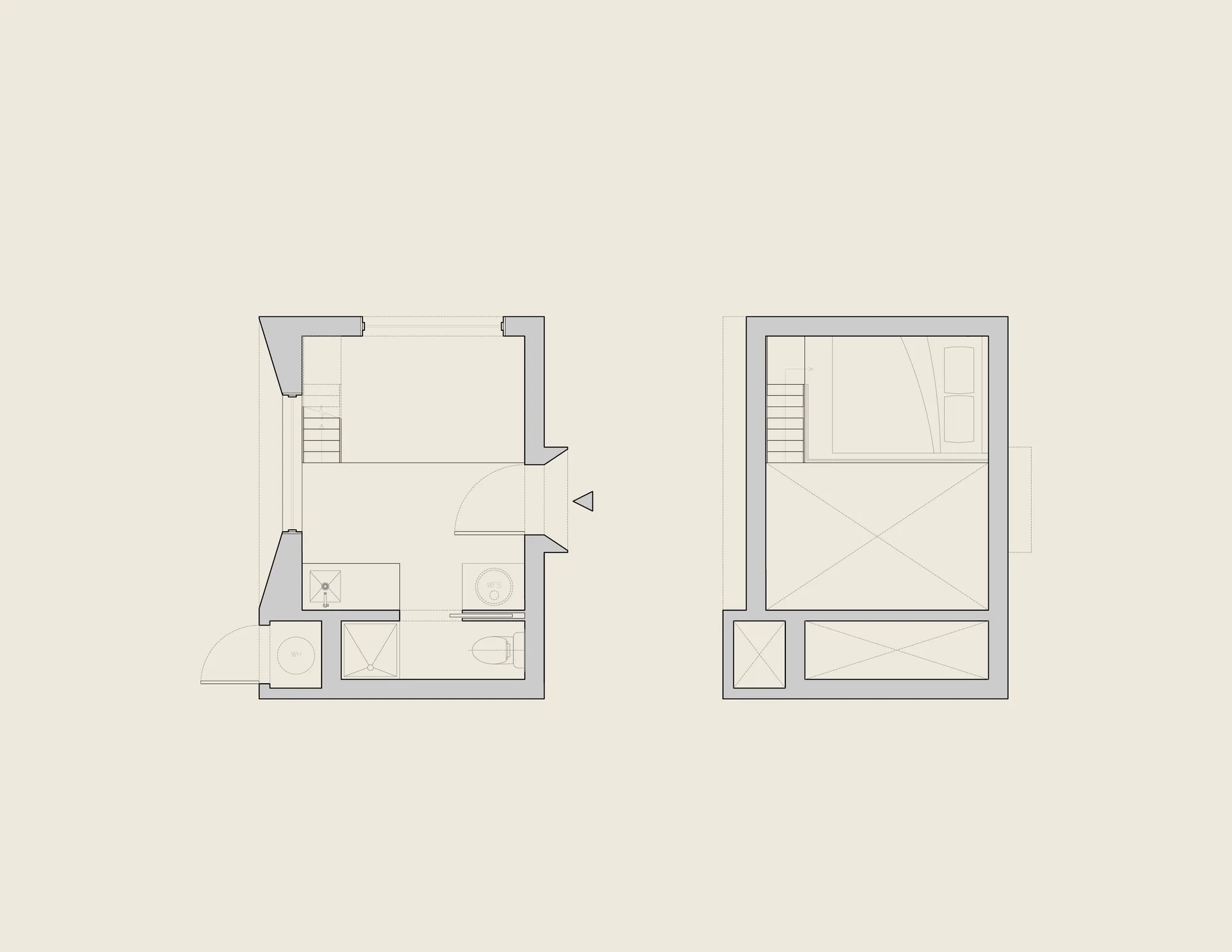 Grove Pod — dimensioned floor plan (182 sq ft)